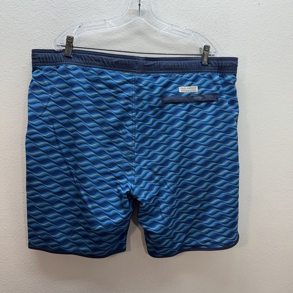 Fair Harbor Swim Trunks Mens XL Blue Lined AOP Wave Board Shorts - Picture 4 of 4